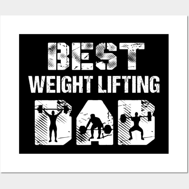 Weight lifting Dad Father Day Wall Art by Serrena DrawingFloral